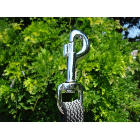 Lesă scurta pentru caini din bumbac cu insertie de cauciuc