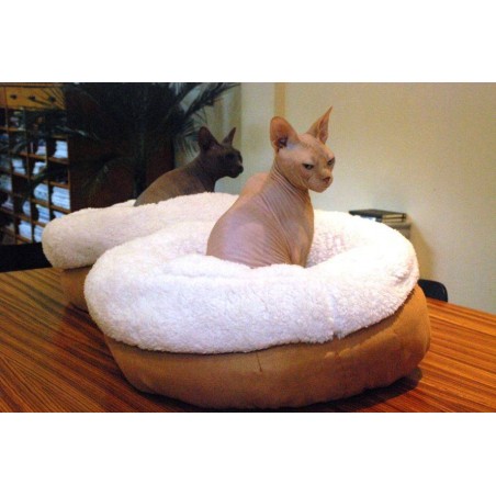 Pat pentru caini si pisici LambsWool Donut Bed