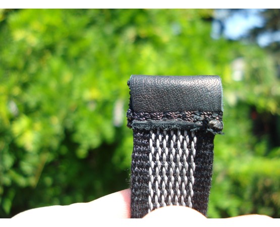 Lesă scurta pentru caini din bumbac cu insertie de cauciuc