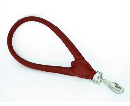 Lesa scurta de lux pentru caini confectionata din piele rotunda nappa