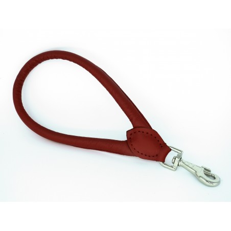 Lesa scurta de lux pentru caini confectionata din piele rotunda nappa