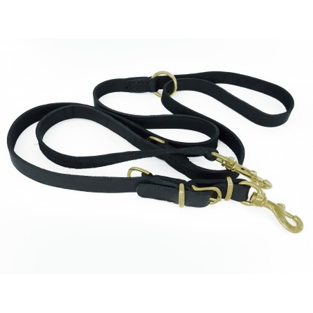 Lesa de politie reglabila pentru caini din piele naturala fett