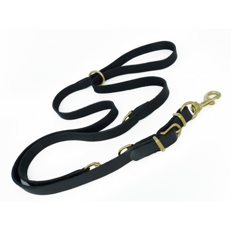 Lesa de politie reglabila pentru caini din piele naturala fett