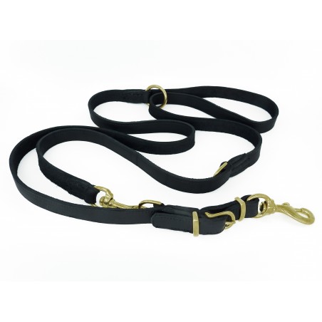 Lesa de politie reglabila pentru caini din piele naturala fett