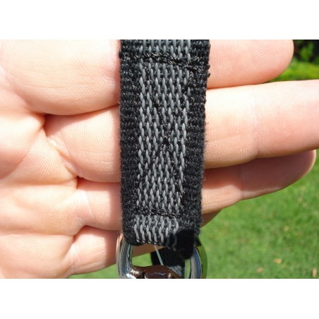 Lesă scurta pentru caini din bumbac cu insertie de cauciuc