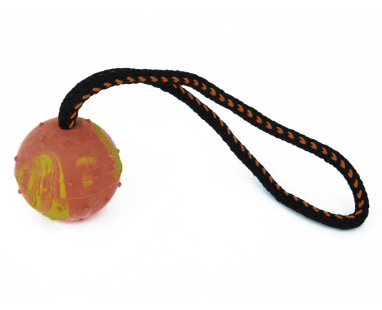 Minge din cauciuc cu snur pentru caini