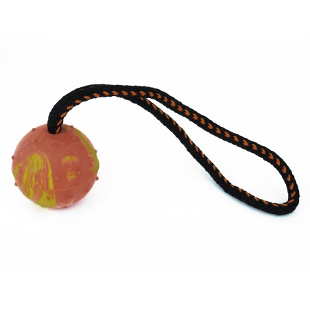 Minge din cauciuc cu snur pentru caini