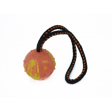 Minge pentru dresaj canin din cauciuc natural cu snur