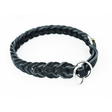 Zgarda strangulanta pentru caini , confectionata din piele naturala