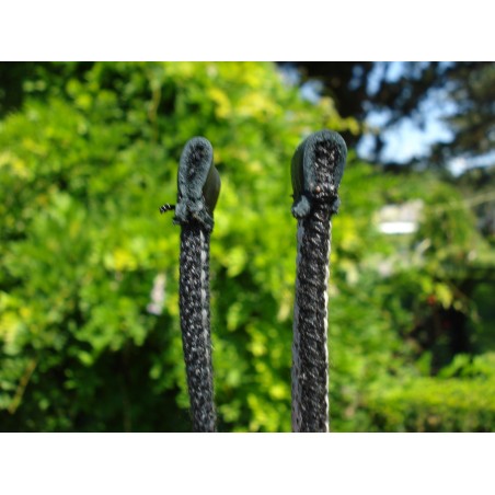 Lesă scurta pentru caini din bumbac cu insertie de cauciuc