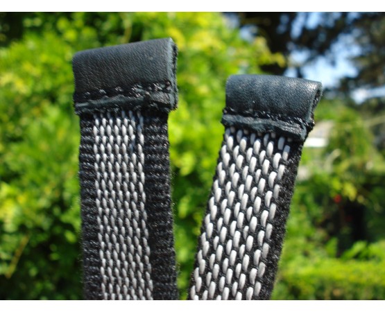 Lesă scurta pentru caini din bumbac cu insertie de cauciuc