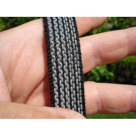 Lesă scurta pentru caini din bumbac cu insertie de cauciuc