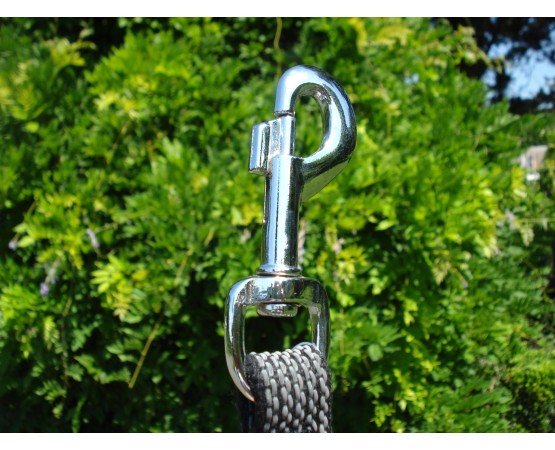 Lesă scurta pentru caini din bumbac cu insertie de cauciuc