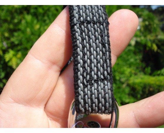 Lesă scurta pentru caini din bumbac cu insertie de cauciuc