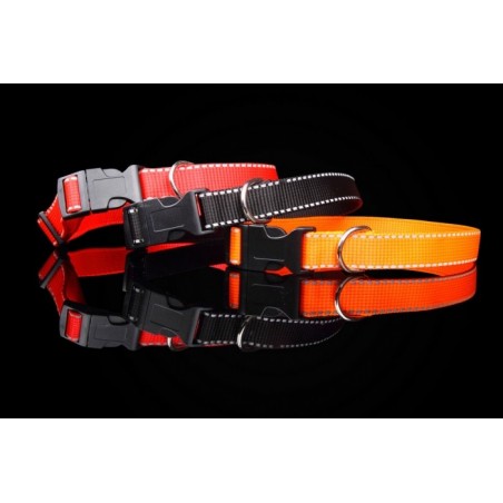 Zgarda textila reglabila reflectorizanta pentru caini