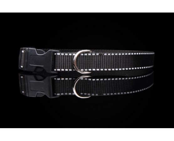 Zgarda textila reglabila reflectorizanta pentru caini