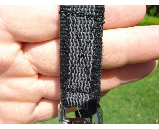 Lesă scurta pentru caini din bumbac cu insertie de cauciuc