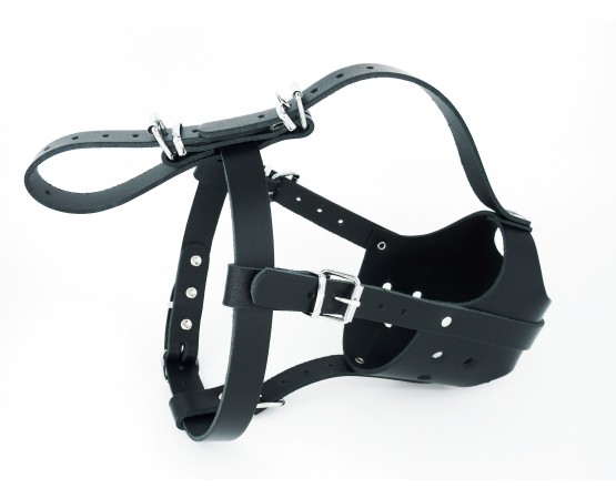Botnita din piele naturala pentru femela Amstaff & Pitt Bull