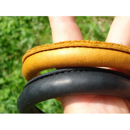 Zgarda de lux strangulanta pentru caini , din piele rotunda royal nappa