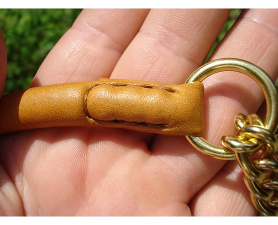 Zgarda de lux strangulanta pentru caini , din piele rotunda royal nappa