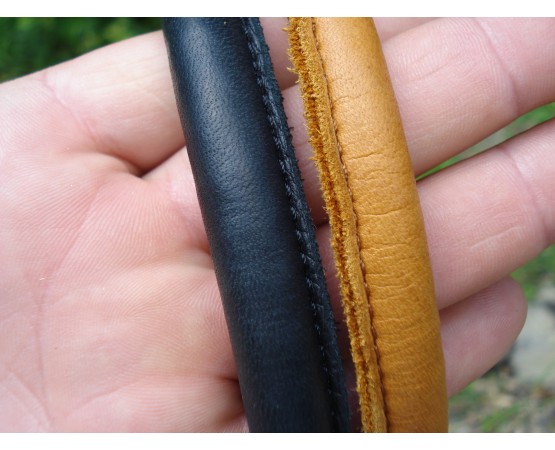 Zgarda de lux strangulanta pentru caini , din piele rotunda royal nappa