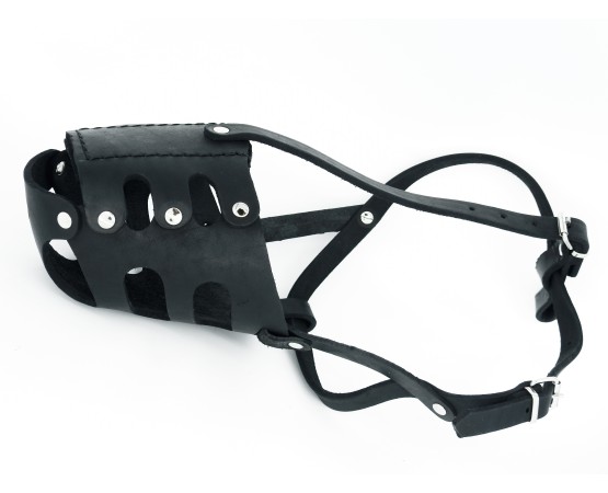 Botnita din piele pentru Rottweiler mascul