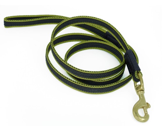 Lesa ultra grip cu carabiniera din alama pentru caini