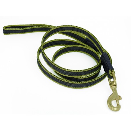 Lesa ultra grip cu carabiniera din alama pentru caini