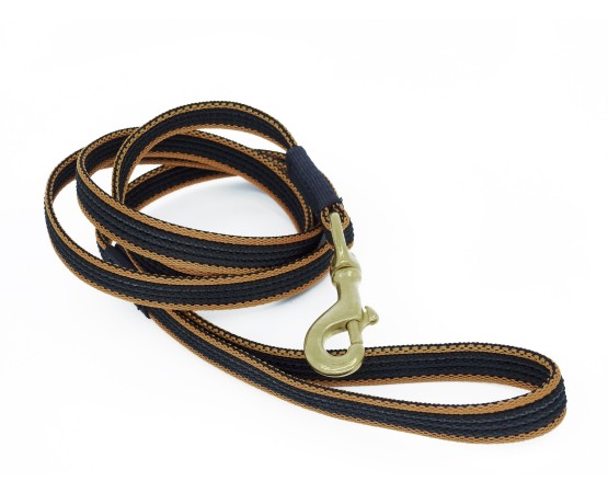 Lesa ultra grip cu carabiniera din alama pentru caini