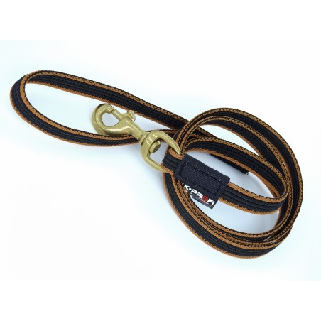 Lesa ultra grip cu carabiniera din alama pentru caini