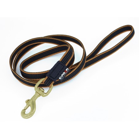 Lesa ultra grip cu carabiniera din alama pentru caini