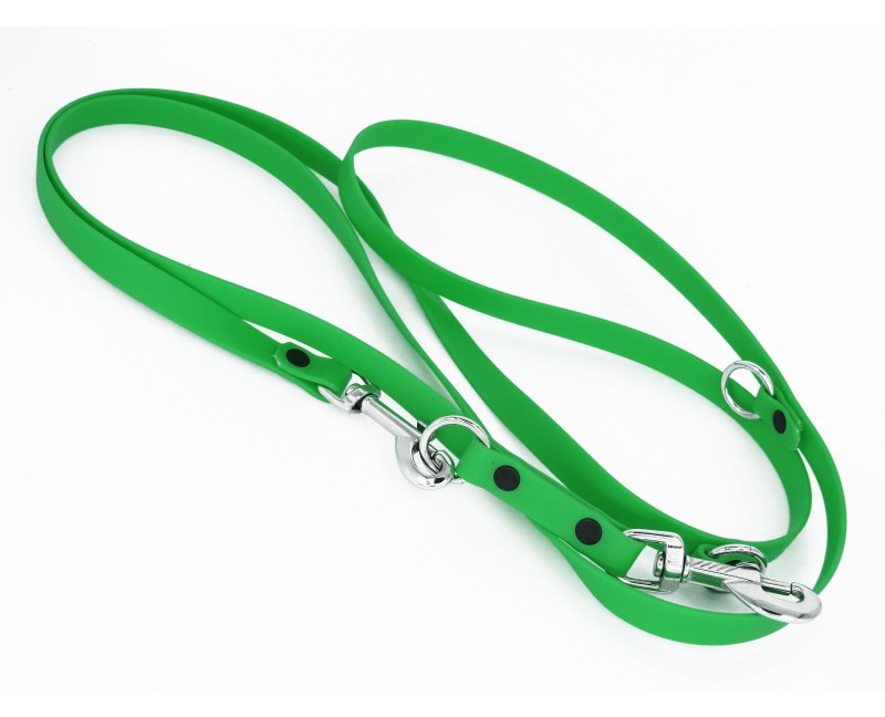 Lesa reglabila pentru caini , din Biothane verde