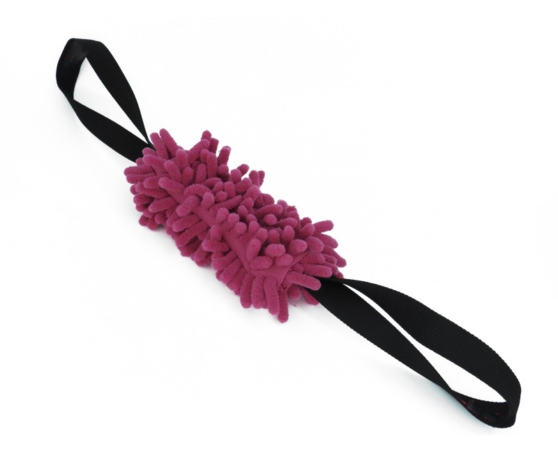 Tug puppy din microfibra , prevazut cu doua manere