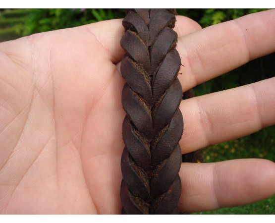 Zgarda strangulanta pentru caini , din piele fett 