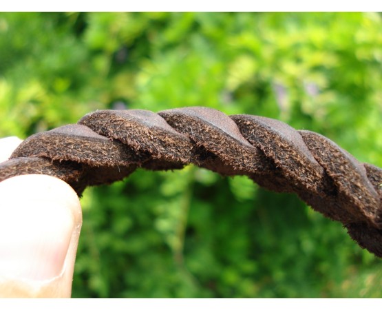 Zgarda strangulanta pentru caini , din piele fett 